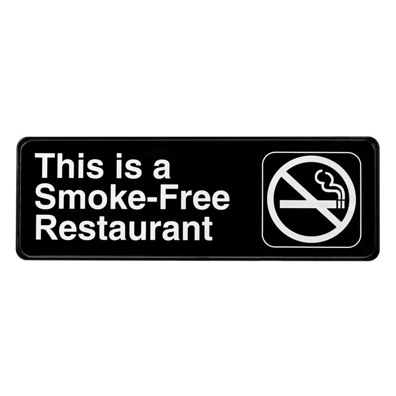 Alpine Industries No Smoking Sign - Outdoor Plastic Placard w/Adhesive Back & Visible Lettering for Smoke Free Areas, Restaurants & Gas Stations - Image 1